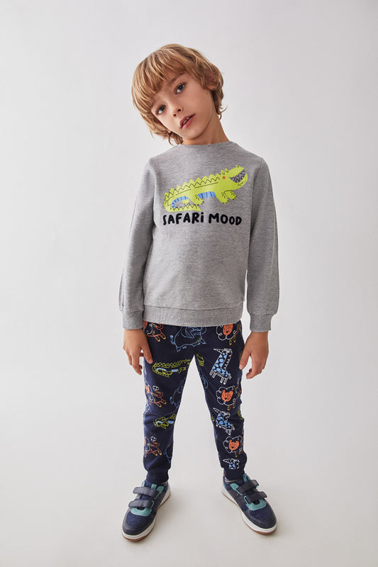 Conjunto de Sudadera y Pantalón para recien nacido Niño: Aventura en ‘Safari Mood’