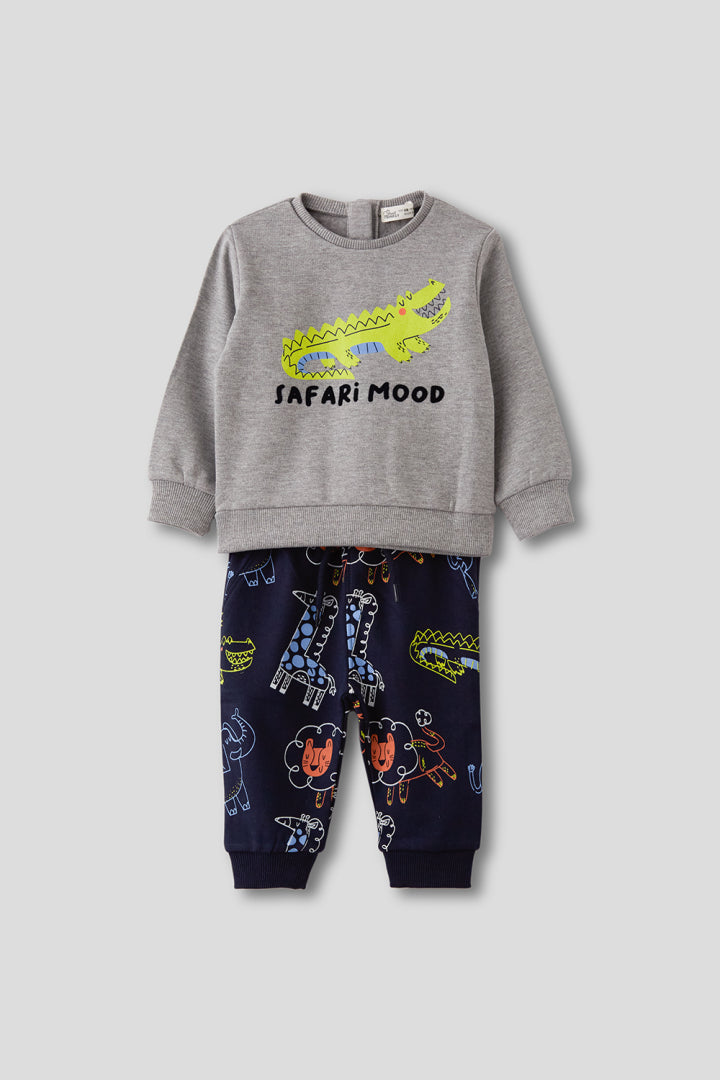 Conjunto de Sudadera y Pantalón para recien nacido Niño: Aventura en ‘Safari Mood’