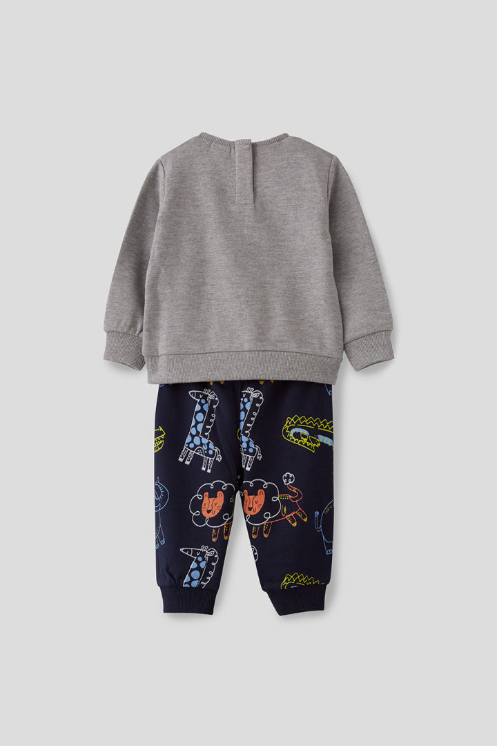 Conjunto de Sudadera y Pantalón para recien nacido Niño: Aventura en ‘Safari Mood’