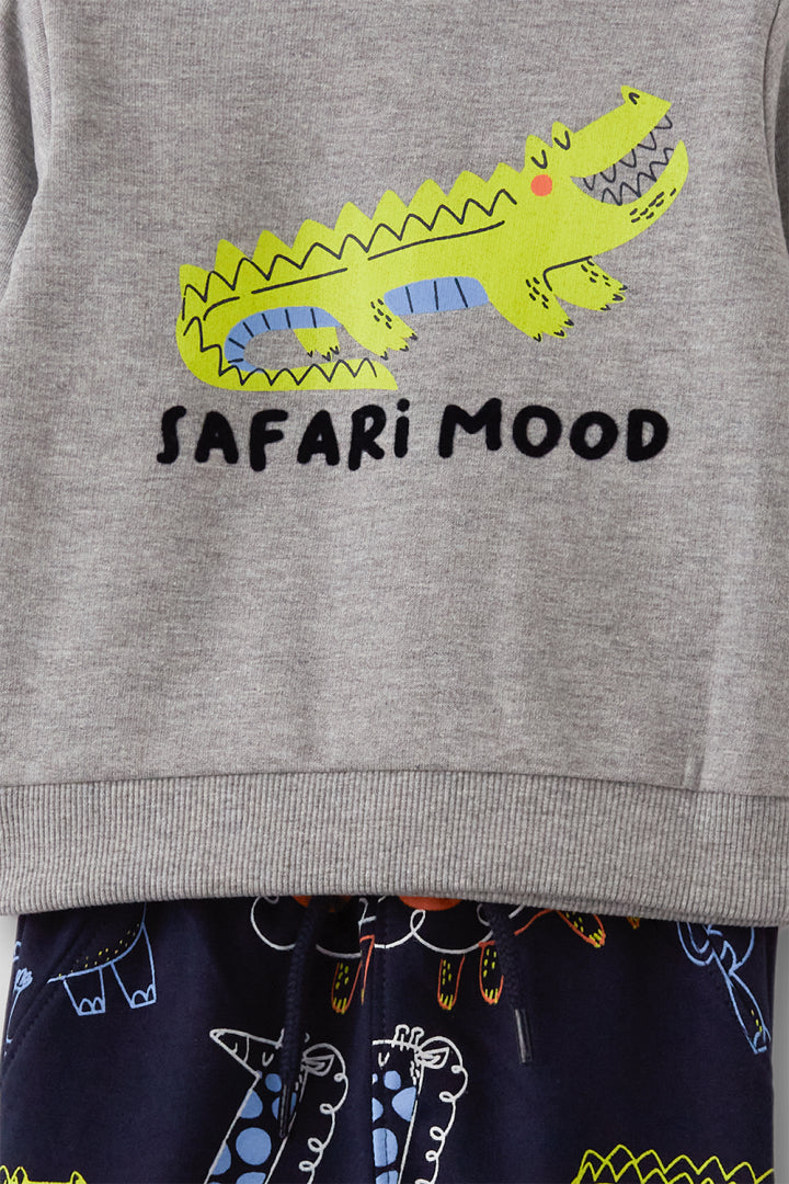 Conjunto de Sudadera y Pantalón para recien nacido Niño: Aventura en ‘Safari Mood’